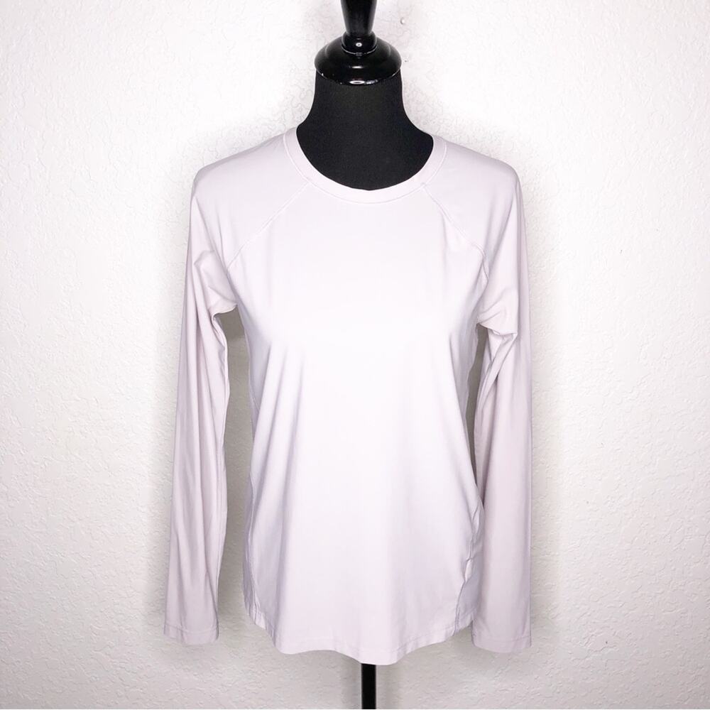 Athleta light purple long sleeve athletic top size Small